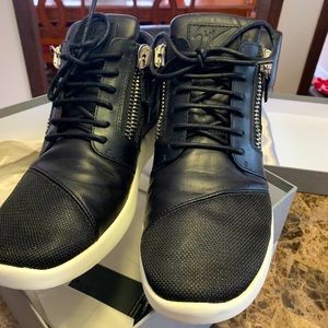 Giuseppe Zanotti double zip lace up trainer
